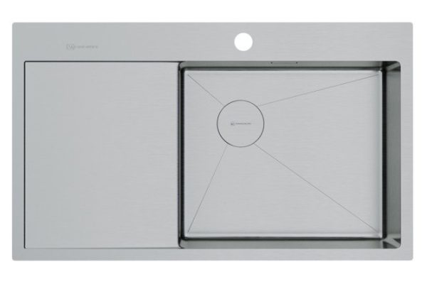 Inset sink with wing OMOIKIRI Akisame 86-R Side-IN 4997042 86x51x20 cm