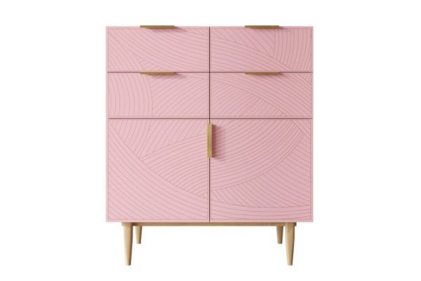 Large Line chest of drawers with 4 drawers and doors