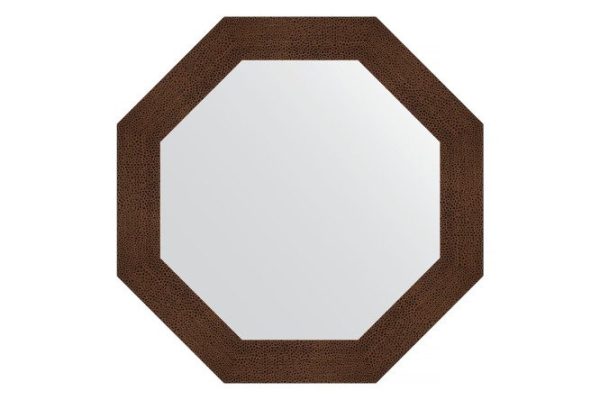 Wall mirror in a baguette frame EVOFORM Octagon BY 3807, bronze lava 76.6x76.6 cm