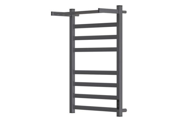 Electric heated towel rail POINT Mercury P7 with shelf, graphite PN83858PGR 53x80x28 cm