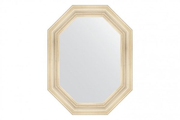 Wall mirror in a baguette frame EVOFORM Polygon BY 7211, etched silver 69x89 cm