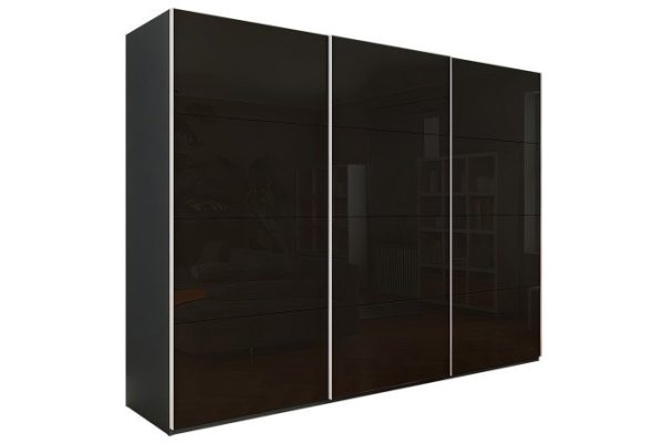 5dccbc9cec781fc3eb110ae3e4836a14.jpg 3-door wardrobe Comet 300x220x66 cm, diamond gray, black