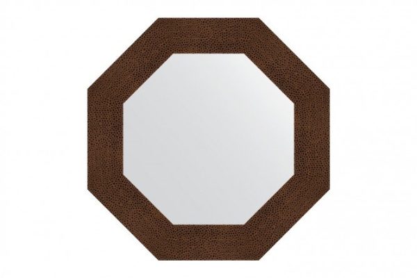 Wall mirror in a baguette frame EVOFORM Octagon BY 7354, bronze lava 61x61 cm