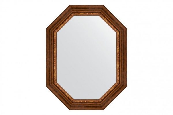 Wall mirror in a baguette frame EVOFORM Polygon BY 7171, Roman bronze 66x86 cm