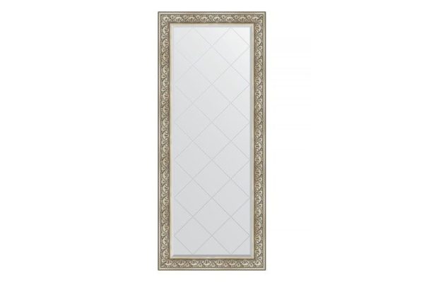Floor mirror with engraving in a baguette frame EVOFORM baroque silver 115x205 cm