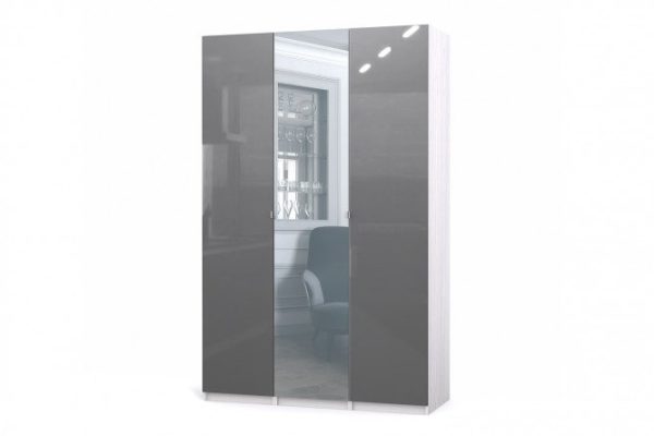 Wardrobe system Oscar Amika dusty gray gloss, Anchor light ash