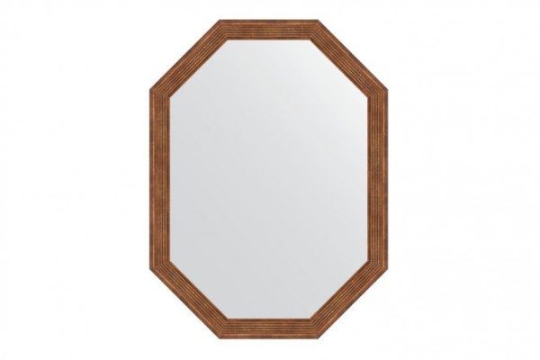 Wall mirror in a baguette frame EVOFORM Polygon BY 7015, dry reed 59x79 cm