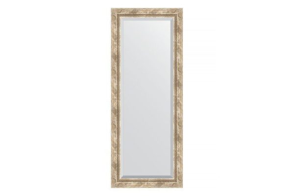 Wall mirror with bevel in a baguette frame EVOFORM Provence with weaving 53x133 cm