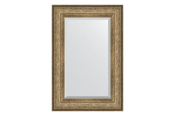 Wall mirror with bevel in a baguette frame EVOFORM vignette antique bronze 70x100 cm from 91 to 140 cm