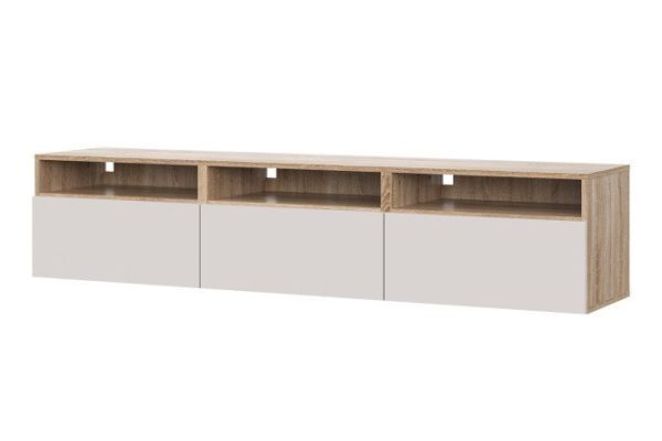5jw34kfpv203g65ouul47khrlo6x2uq9.jpg Cabinet Oscar Moon 180x40 with 3 drawers and 3 shelves, Sonoma oak / Santiago soft