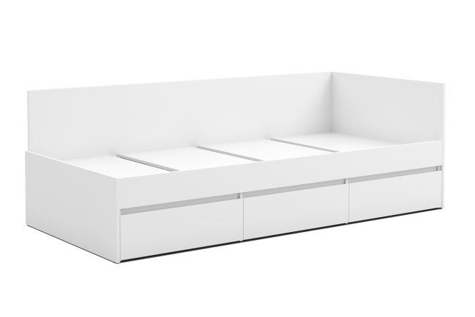 Snowly bed with 3 drawers 90x200 cm white