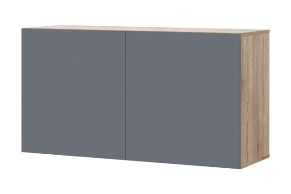 Cabinet Oscar Moon 120x64 with doors, Sonoma oak / graphite soft