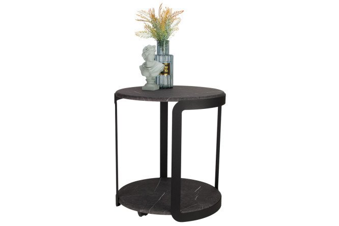 Loft coffee table with shelf on wheels