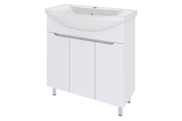 Floor stand Agata 77.3 cm, frame color white, facade white