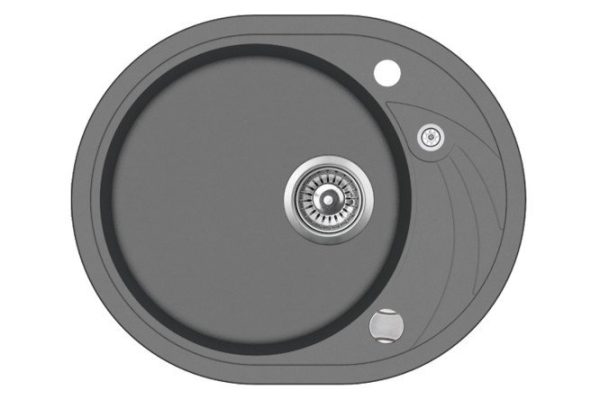 Teka Clave 45 S-TQ Q Alugraumetallic undermount sink with drainer 58x47x20 cm