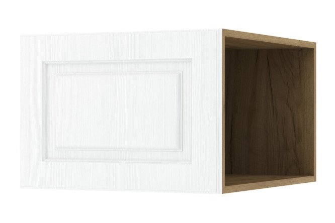 Decorative panel Bella for wall-mounted and floor-standing cabinets 57.6x36 cm, white wood color