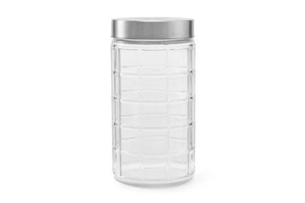 Storage jar with lid BERKRAFT Victory 11.2x22x11.2 cm, 1500 ml