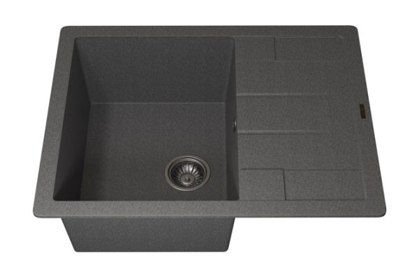 Kitchen sink with wing Quartz UPD-03 3910202110 65x51x21.7 cm