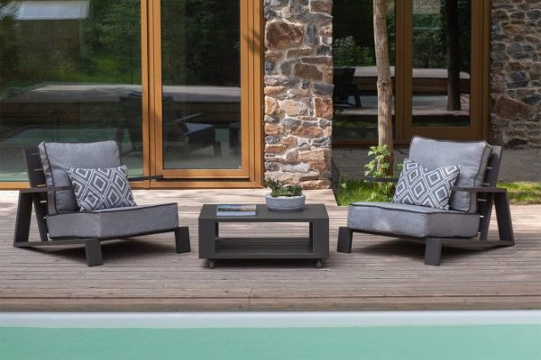 Garden furniture set Korfu color dark gray