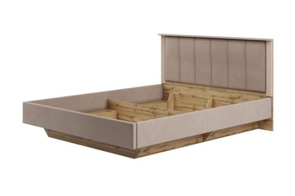 Dune bed frame color Wotan oak, beige 140x200 cm