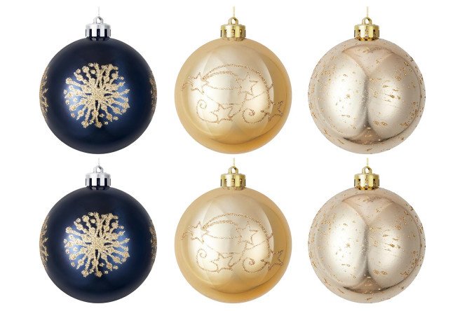 Set of Christmas balls EG01-PE3-8006 6 pcs.