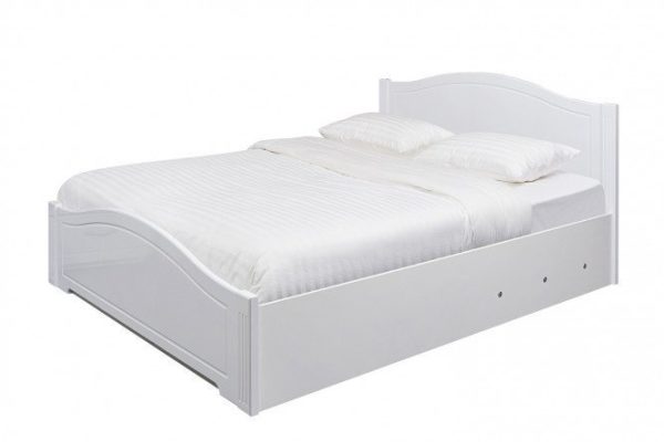 Bed with lifting mechanism Victoria color white snow