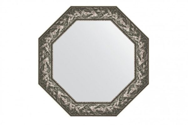 Wall mirror in a baguette frame EVOFORM Octagon BY 7373, Byzantium silver 73x73 cm