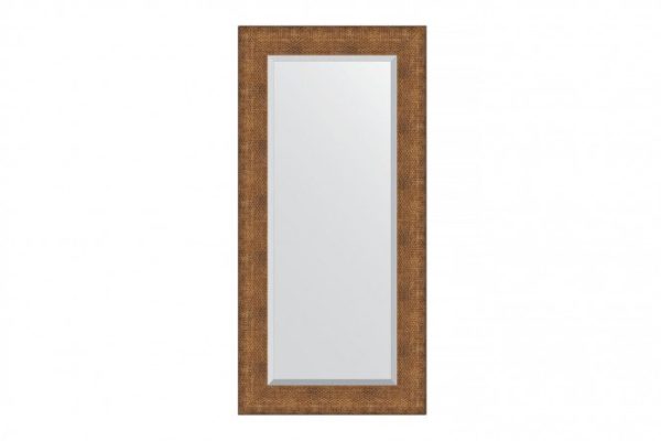 Wall mirror with bevel in a baguette frame EVOFORM BY 3949 copper chain mail 57x117 cm