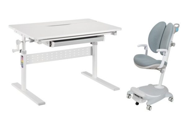 Furniture set FunDesk Colore Gray and armchair with armrests Cubby Arnica Gray