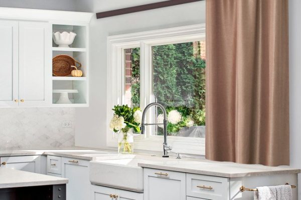 Kitchen curtain WITERRA Bamboo 138x180 cm, 1 piece, brown