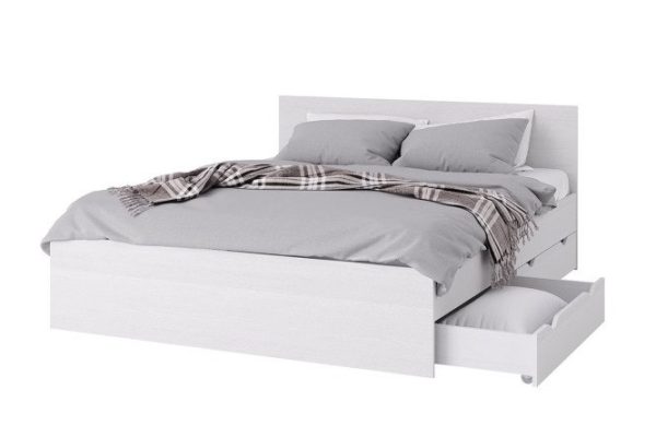 Fredrik's bed frame color white textured