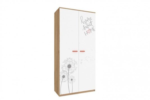 Double door wardrobe Oliver 100x209.2x46 cm