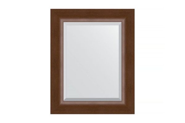 Wall mirror with bevel in a baguette frame EVOFORM BY 1359 walnut 42x52 cm