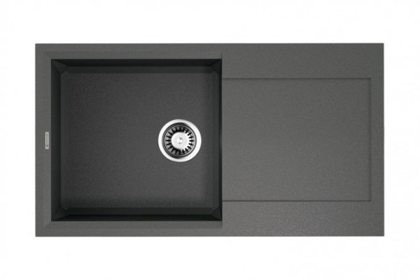 Inset sink with drainer OMOIKIRI Sakaime 78-PL 4993196, platinum 78x43.5x21 cm