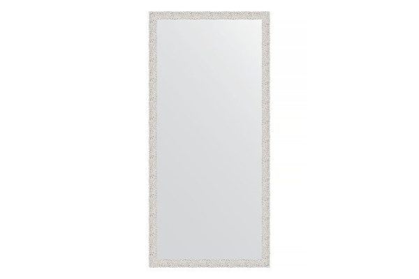 Wall mirror in a baguette frame EVOFORM embossed white 61x111 cm