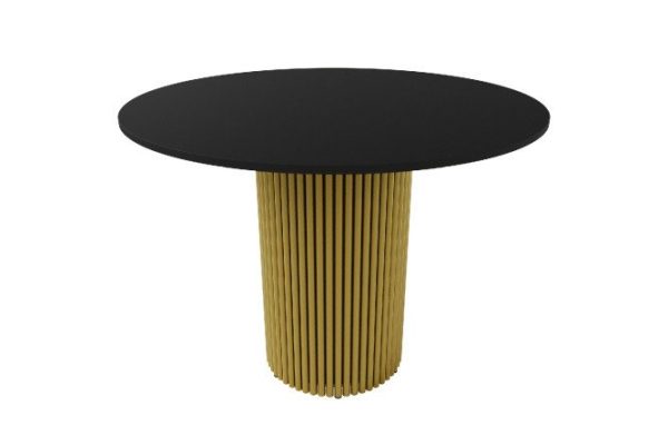 Trubis Wood table with tubular base 100x75x100 cm