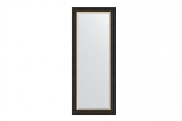 Wall mirror with bevel in a baguette frame EVOFORM BY 3929 ebony with gold 59x144 cm