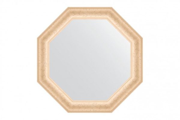 Wall mirror in a baguette frame EVOFORM Octagon BY 7331, old plaster 70x70 cm