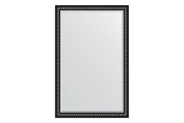 Wall mirror with bevel in a baguette frame EVOFORM BY 1215 black artdeco 115x175 cm