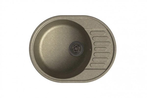 Inset sink with drainer LEX Orta 62x48x18 cm