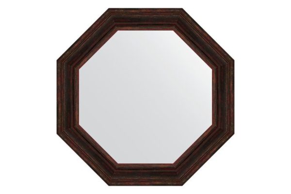Wall mirror in a baguette frame EVOFORM Octagon BY 3828, dark Provence 79.2x79.2 cm