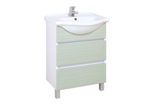 Floor stand ONIKA Elite 106121 55.2 cm, frame color white, facade olive