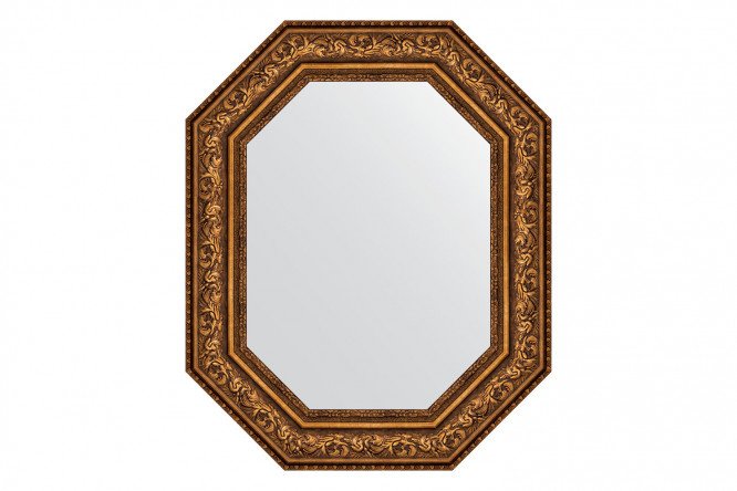 Wall mirror in a baguette frame EVOFORM Polygon BY 7258, aged bronze vignette 65x80 cm