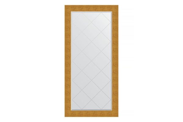 Wall mirror with engraving in a baguette frame EVOFORM BY 4280 embossed gold 76x158 cm