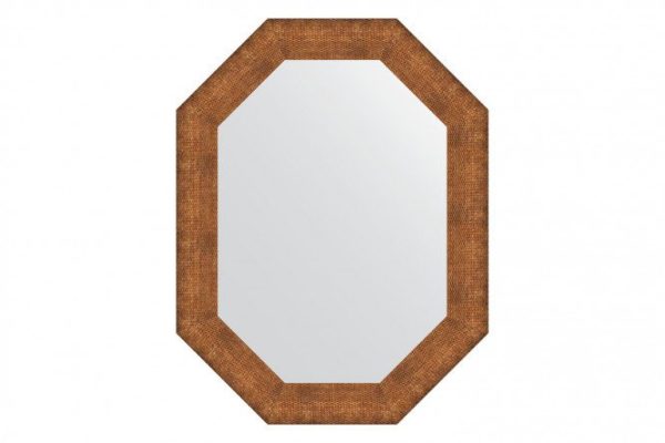 Wall mirror in a baguette frame EVOFORM Polygon BY 7295, copper chain mail 66x86 cm