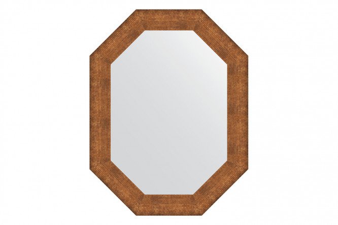 Wall mirror in a baguette frame EVOFORM Polygon BY 7295, copper chain mail 66x86 cm