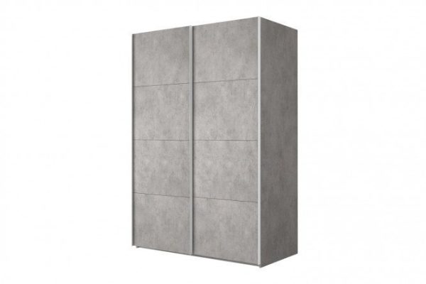 2-door wardrobe Comet 160x240 cm light concrete