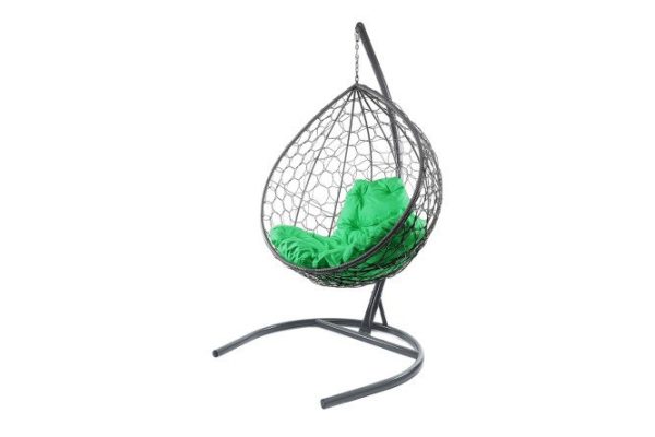 Hanging cocoon chair Drop 72x186x98 cm, base and frame color gray, finishing gray