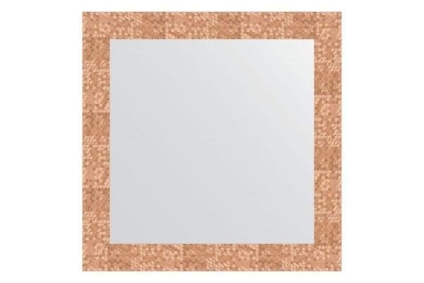 Wall mirror in a baguette frame EVOFORM honeycomb copper 66x66 cm