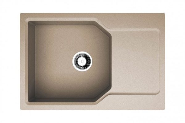 Inset sink with drainer OMOIKIRI Yonaka 78-LB-SA 4993416, beige 78x51x19 cm